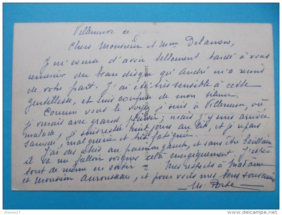 17 : VILLENEUVE La COMTESSE , LA POSTE :  C.P.A. : Carte En Trés Bon état , - Poste & Facteurs