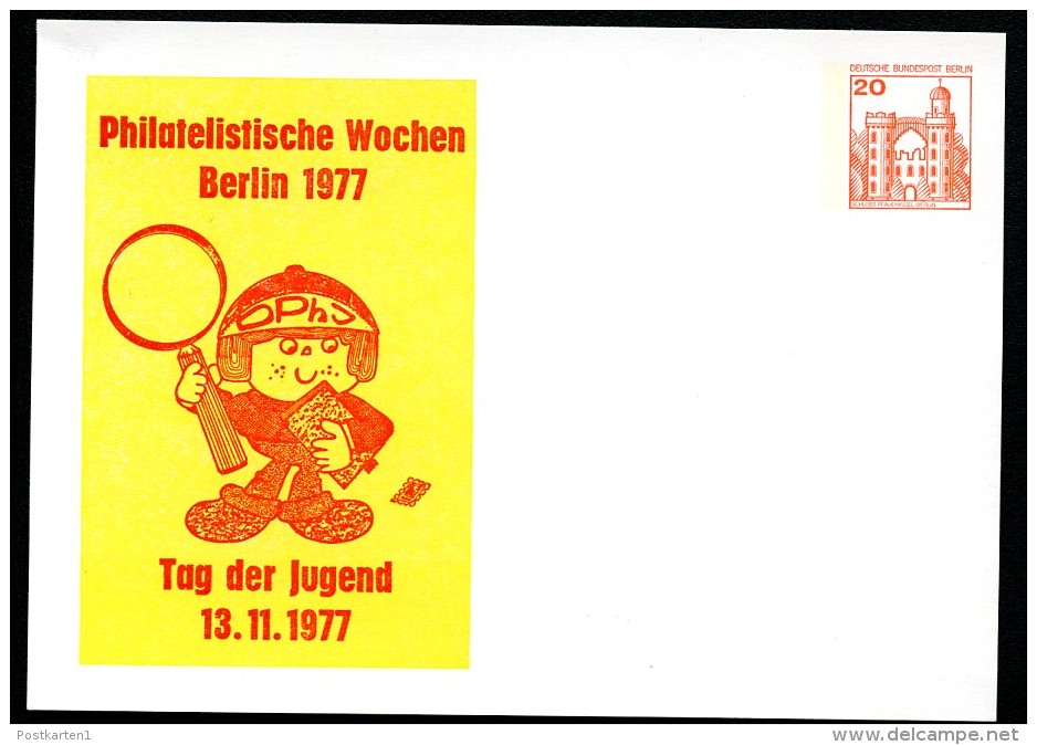 BERLIN PP76 D2/007 Privat-Postkarte PHILATELISTISCHE WOCHEN ** 1977 - Cartes Postales Privées - Neuves