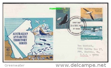 AAT 1973 Mawson 3v FDC Ca 30 Dec 1973 (20663) - FDC