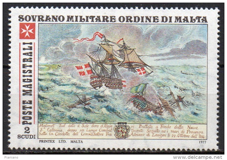 PIA - SMOM - 1977 : Antiche Battaglie Navali Dell´ Ordine - (UN 136-38) - Malta (la Orden De)