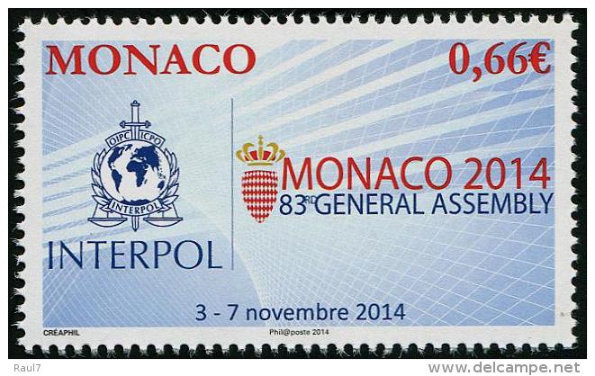 MONACO - 2014 - Interpol, 83e Assemblé - 1v Neufs // Mnh - Unused Stamps