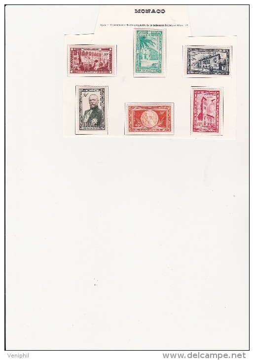 MONACO - POSTE AERIENNE N° 36 A 41 NEUF X -COTE : 19,80 € - Unused Stamps