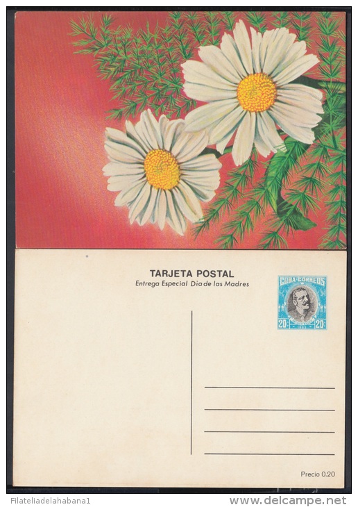 1983-EP-13 CUBA 1983. Ed.133g. MOTHER DAY SPECIAL DELIVERY. POSTAL STATIONEY. FLOWERS. FLORES. UNUSED. - Usati