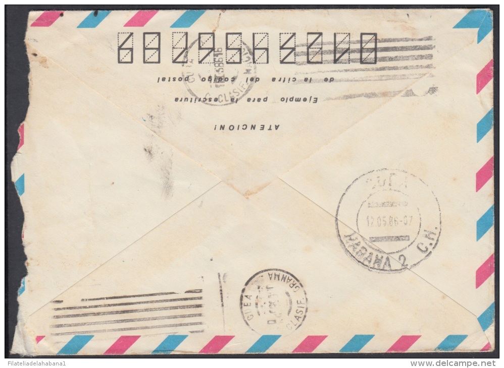 1984-EP-18 CUBA 1984. Ed.194b. ENTERO POSTAL. POSTAL STATIONERY. JOSE MARTI 5c. PARQUE CARLOS M CESPEDES. RIO CAUTO. USE - Gebraucht