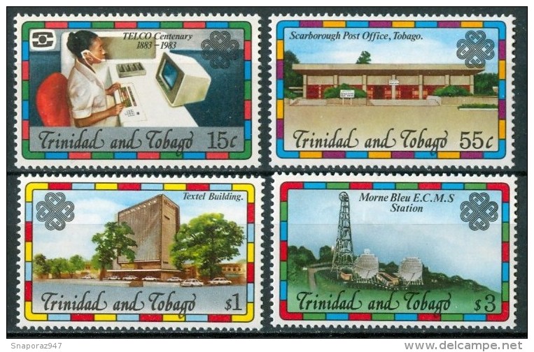 1983 Tinidad & Tobago Telecomunicazioni Telecommuncations Set MNH** B498 - Trinidad & Tobago (1962-...)