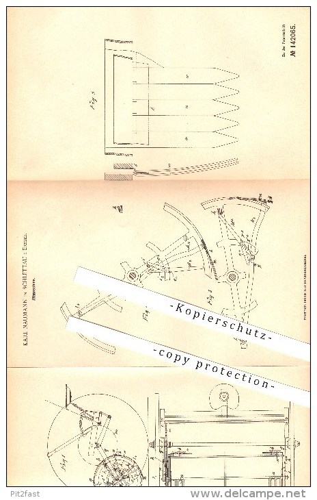 Original Patent - Karl Neumann In Schlettau I. Erzgeb. , 1902 , Jätmaschine , Landwirtschaft !!! - Schlettau