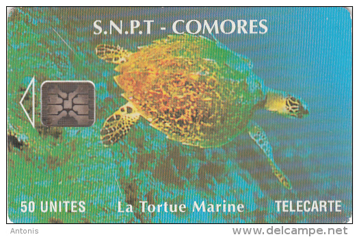COMOROS ISL. - Marine Turtle, Chip SC5, Used - Komoren