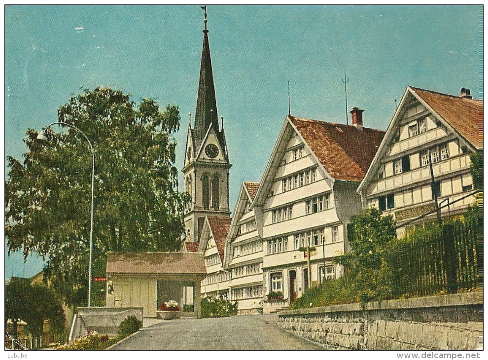 Rehetobel - Dorfpartie Mit Kirche, Gasthaus Post                1960 - Rehetobel