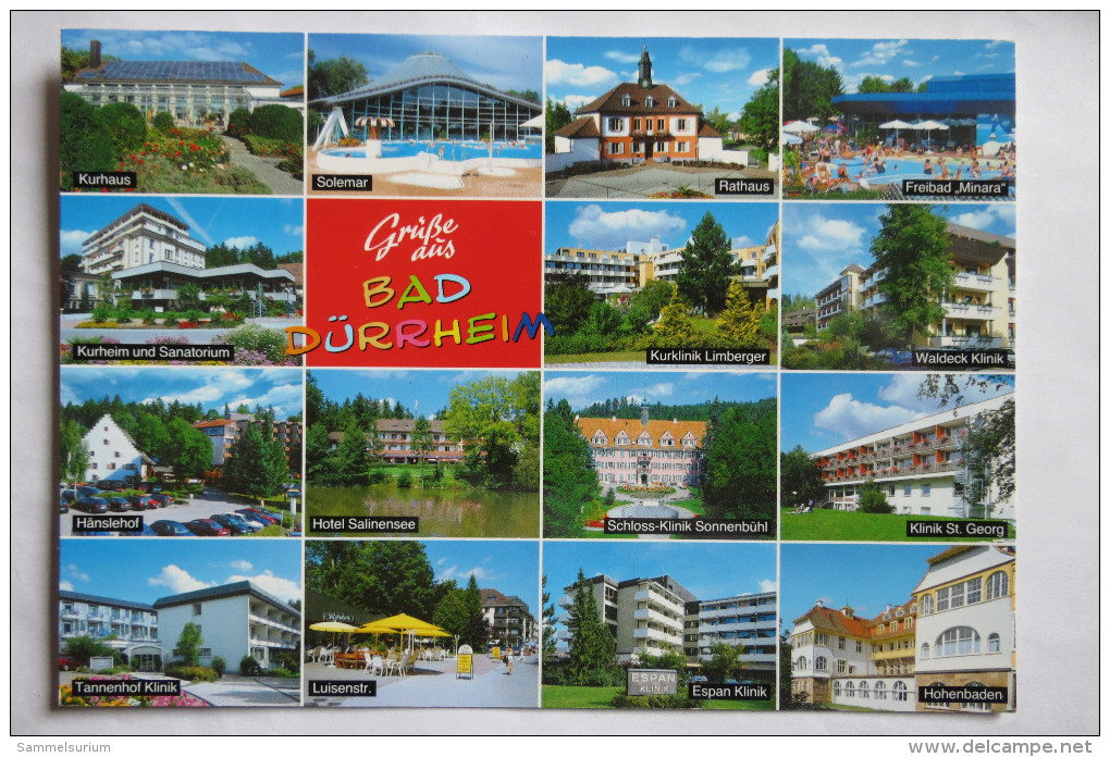 (6/4/85) AK "Grüße Aus Bad Dürrheim" Mehrbildkarte Mit 15 Ansichten - Bad Dürrheim
