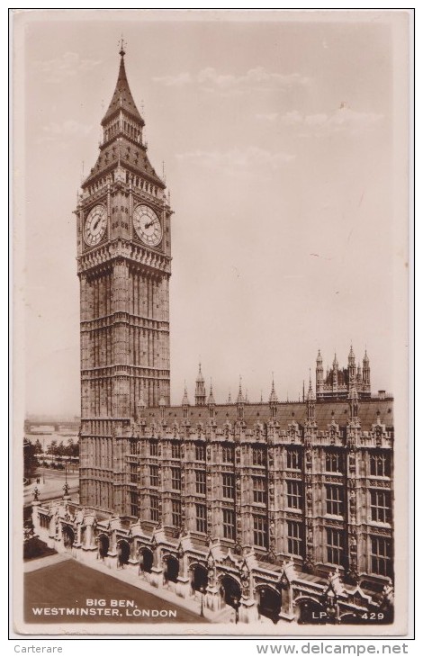 ROYAUME UNI,UNITED KINGDOM,angleterre,england,1951,LONDON ,LONDRES,BIG BEN,WESTMINSTER - Sonstige & Ohne Zuordnung