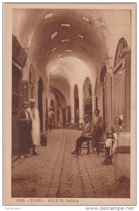 AFRIQUE,AFRICA,AFRIKA,MAGHREB,TUNISIE,TUNISIA,TUNIS,EN 1920,SOUK EL BARKA,JUIF ET MUSULMAN UNIS - 5 - 99 Postkaarten