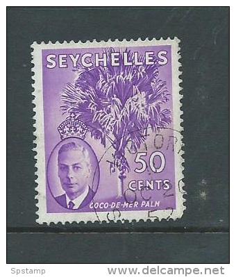 Seychelles 1952 KGVI  50c Definitive FU - Seychellen (...-1976)