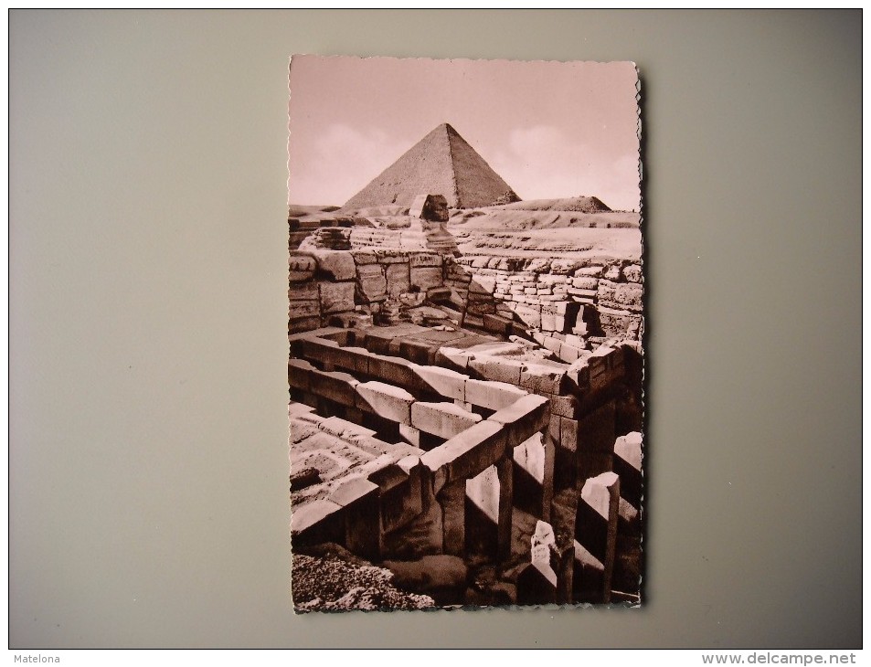 EGYPTE SPHINX TEMPLE AND CHEOPS PYRAMID VOIR TIMBRES - Pyramides