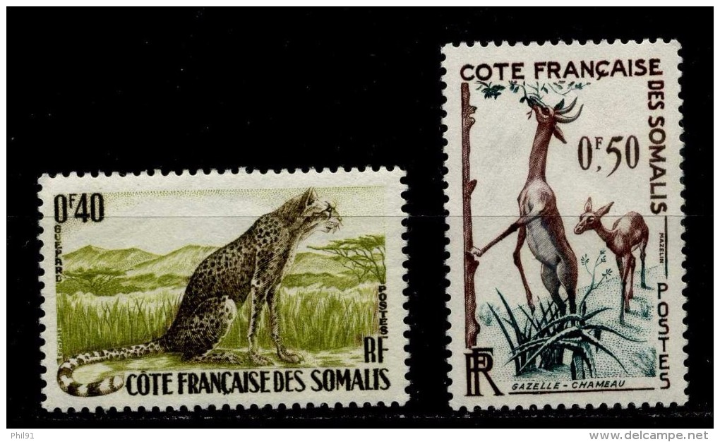 COTE FRANCAISE DES SOMALIS  N° Y&T 288 Et 289 ** - Unused Stamps