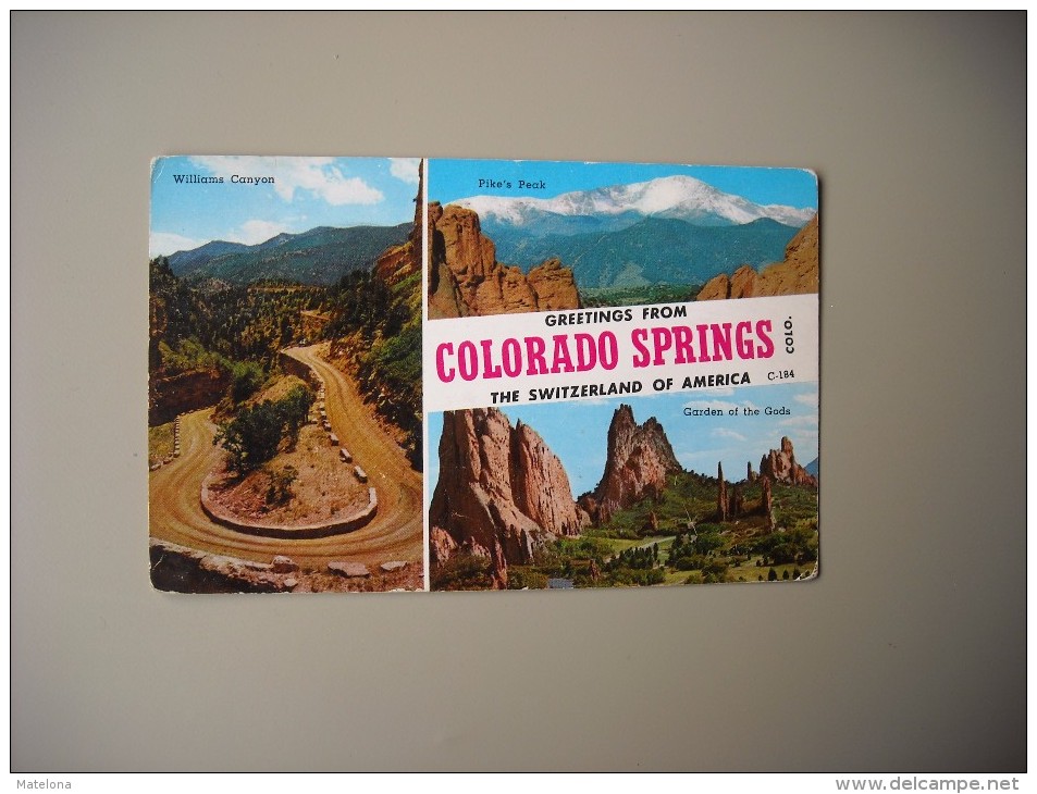 ETATS UNIS CO COLORADO GREETINGS FROM COLORADO SPRINGS - Colorado Springs