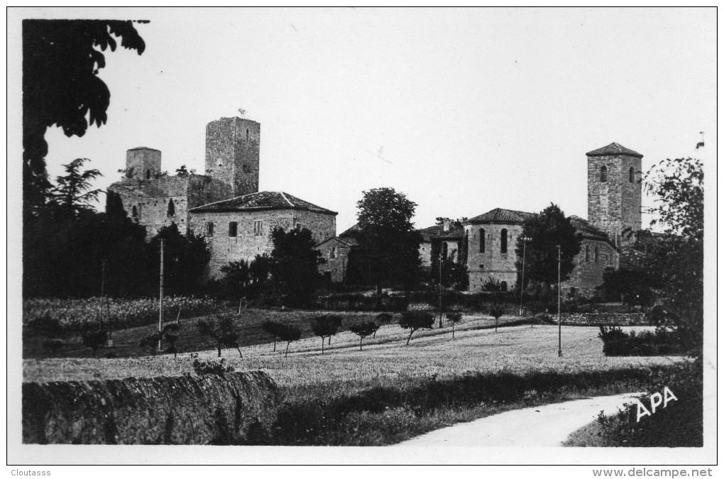 SAINTE-MERE  )  GERS  VUE GENERALE SUR VILLAGE FORTIFIE - CP AVEC LISERE  BLANC -SERIE N1 CARTES APA POUX - Otros & Sin Clasificación