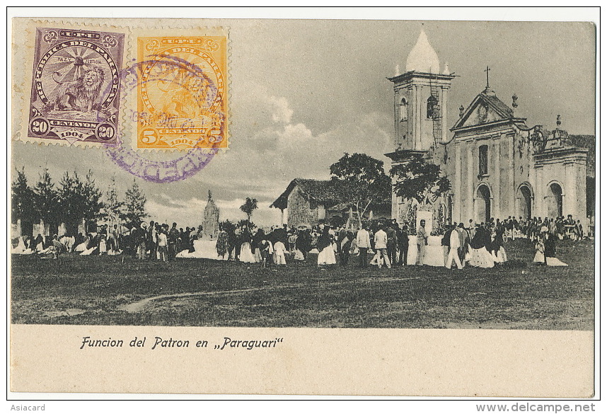 Funcion Del Patron En " Paraguari " Stamped But Not Postally Used - Paraguay