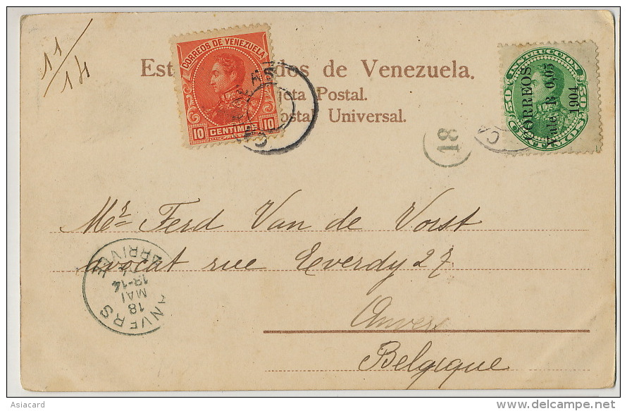 Saludo De Caracas Venta De Frutas Y Pajaros Marché Aux Oiseaux  Edicion Rosswaag Used To Anvers 1904 - Venezuela