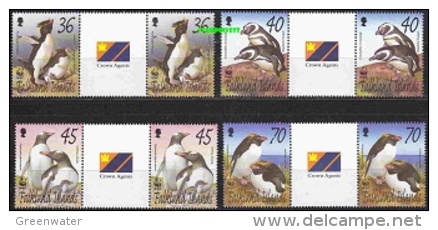 Falkland Islands 2002 WWF/Penguins 4v Gutter Pair ** Mnh (20670) - Falklandeilanden