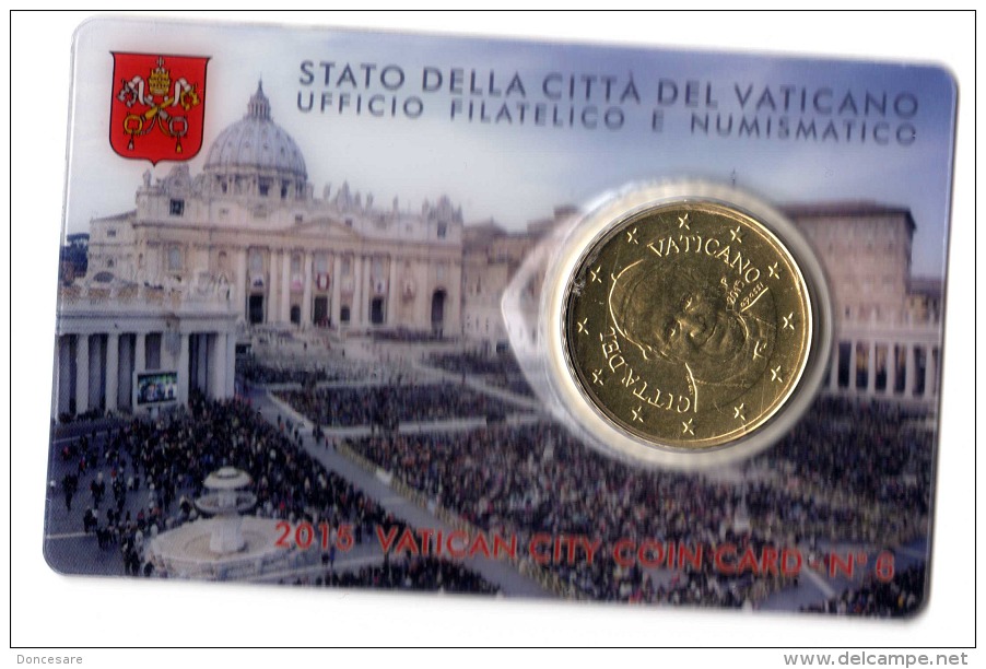 ** 50 CENT VATICAN 2015 SOUS COFFRET EURO CARD PIECE NEUVE ** - Vatican