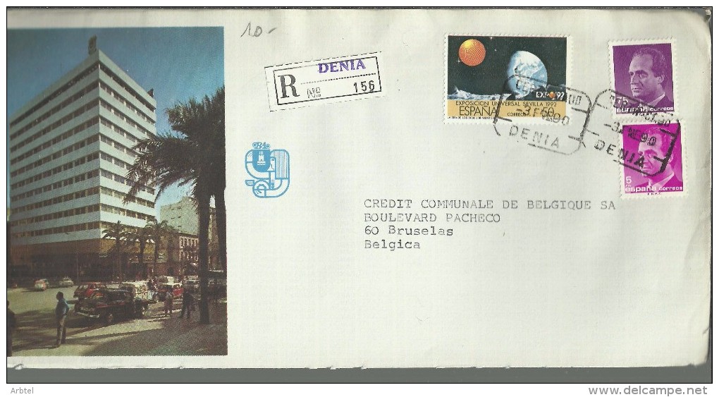 DENIA ALICANTE  CC CERTIFICADA SELLOS BASICA JUAN CARLOS I EXPO 92 SEVILLA - 1992 – Séville (Espagne)