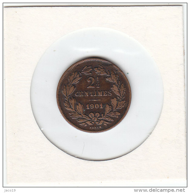 2 1/2 CENTIMES Bronze 1901 - Luxembourg