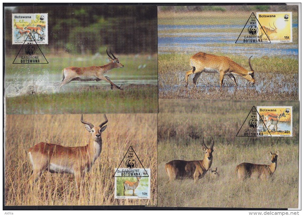 7146. Botswana, 1988, WWF (World Wide Fund For Nature), Red Lechwe, CM - Botswana (1966-...)