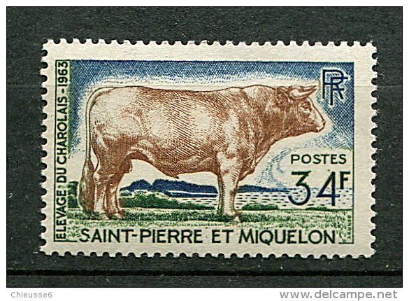 (cl.18 - P5) St Pierre Et Miquelon ** N° 375 (ref. Michel Au Dos) -  Bœuf Charolais - - Neufs