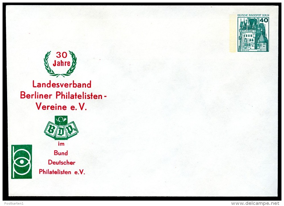 BERLIN PU70 B2/001a Privat-Umschlag LANDESVERBAND ** 1979 - Private Covers - Mint