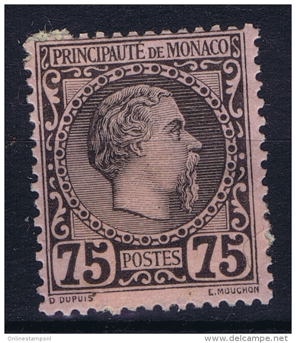 Monaco: 1885 Yv Nr 8 MH/*  Some Paper On Backside - Neufs