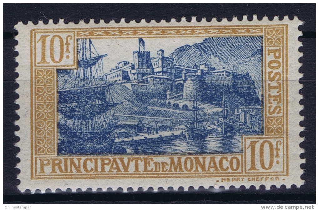 Monaco: 1925 Mi Nr 103  Yv Nr 87 MH/* - Ungebraucht