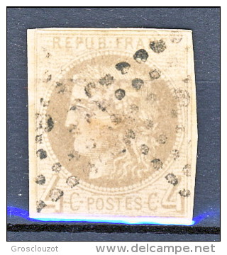 Francia, Em. Bordeaux 1870, Y&T N. 41B C. 4 Grigio Annullo A Rombo - 1870 Emission De Bordeaux