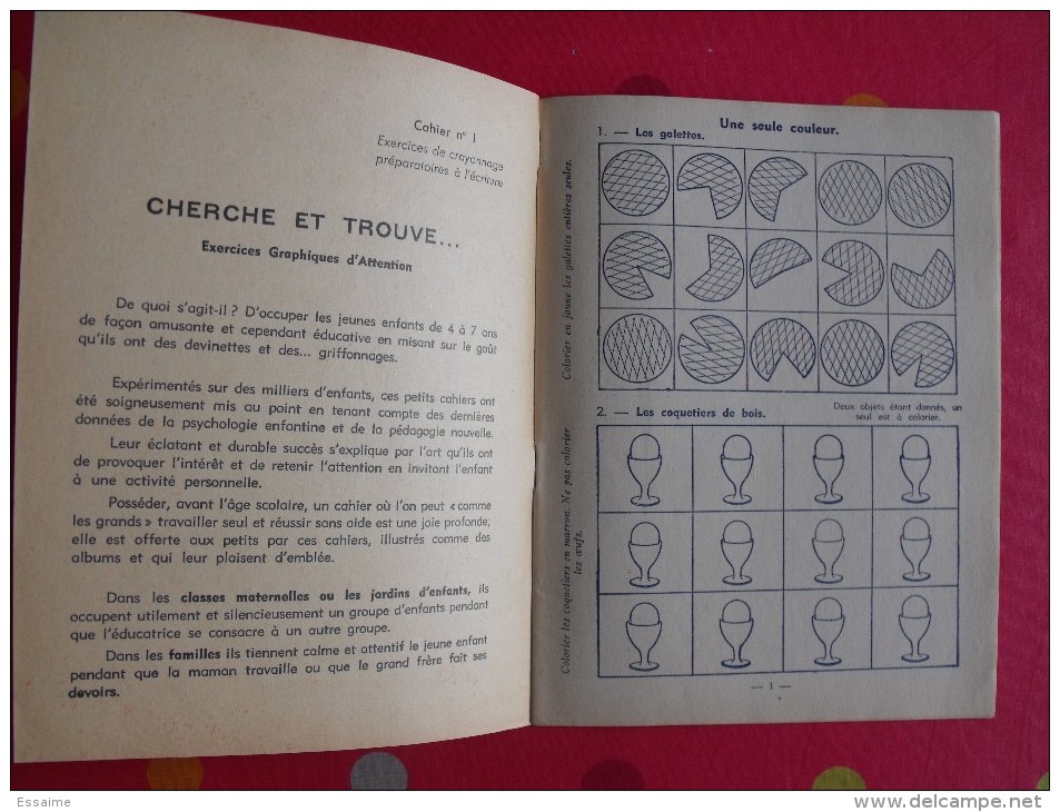 Cherche Et Trouve. Cahier N° 1. Herbinière-Lebert. Fernand Nathan. Vers 1955 - Autres & Non Classés