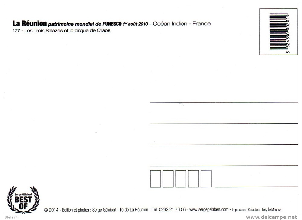 Le Trois Salazes Et Le Cirque De Cilaos, Serge Gélabert, Ile De La Réunion - Autres & Non Classés