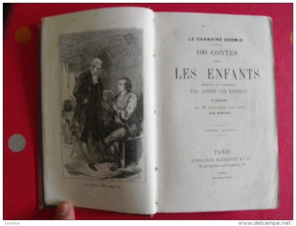 190 Contes Pour Les Enfants. Chanoine Schmid. Bibliothèque Rose Illustrée. Hachette 1883. Gravures Par Bertall - Biblioteca Rosa