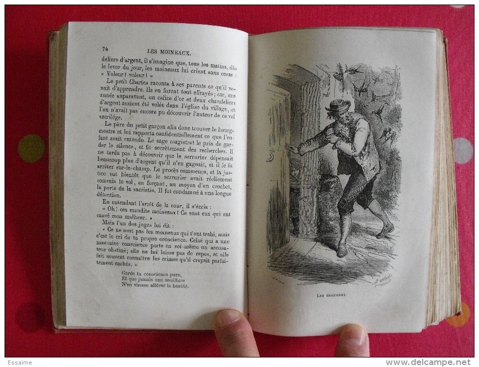 190 contes pour les enfants. chanoine Schmid. bibliothèque rose illustrée. Hachette 1883. gravures par Bertall