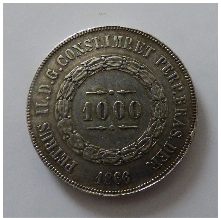 1000 REIS 1866 ARGENT SILVER POIDS 12.6  GR  QUALITE - Ungheria