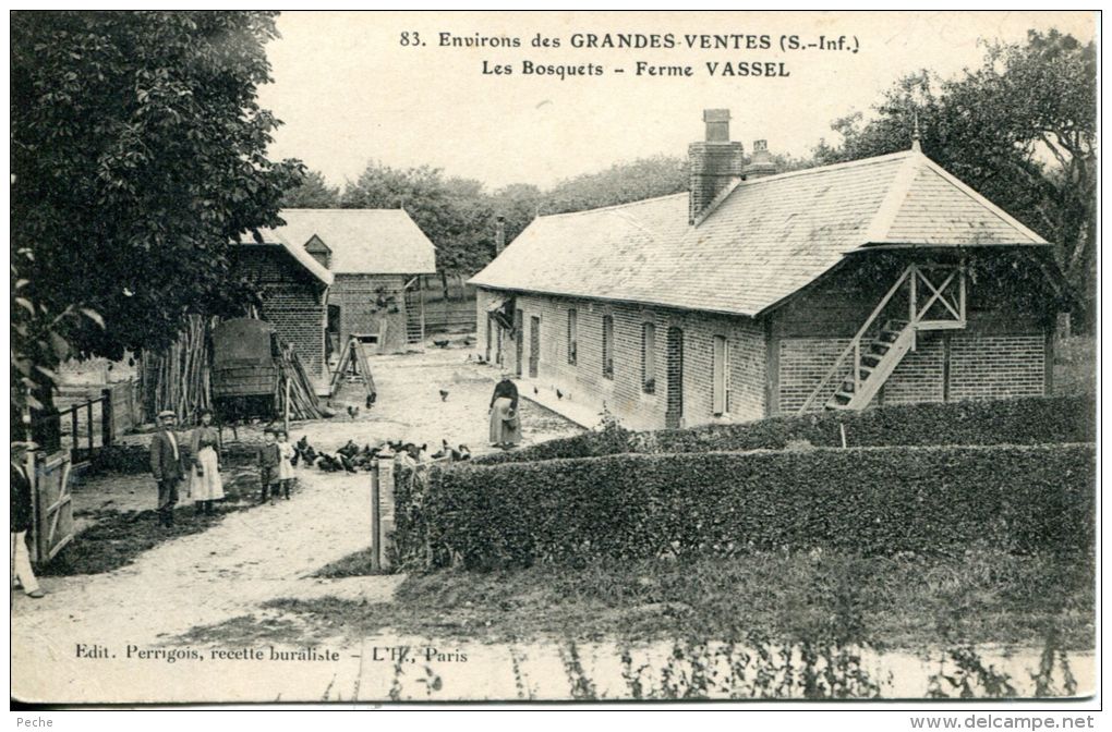 N°5552A -cpa Les Grandes Ventes (76) Ferme Vassel- - Fermes