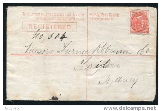 NEW SOUTH WALES REGISTERED STATIONERY RAILWAY GLEN BROOK 1888 - Marcophilie