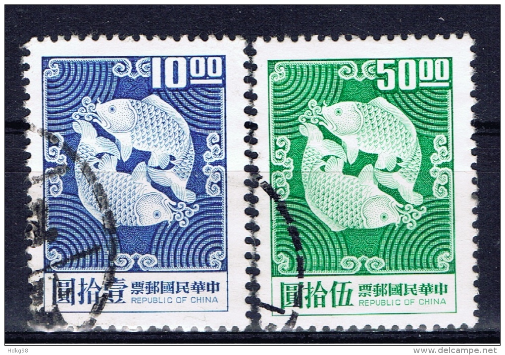 ROC+ China Taiwan 1965 Mi 566 568 Doppelkarpfen - Used Stamps