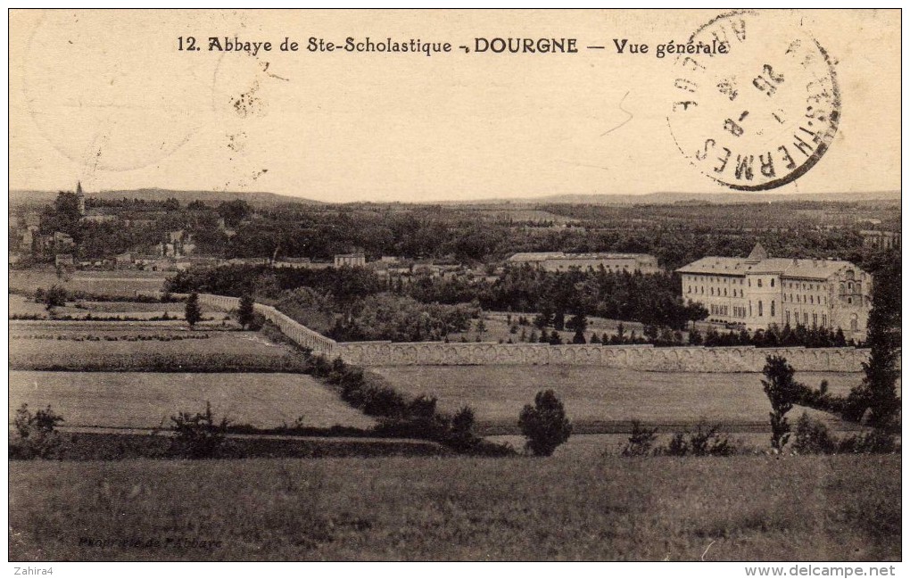 12  - Abbaye De Ste-Scholastique  - Dourgne  - Vue Générale - Défaut Au Dos : Pétrole Hahn Contre Chute Cheveux - Dourgne