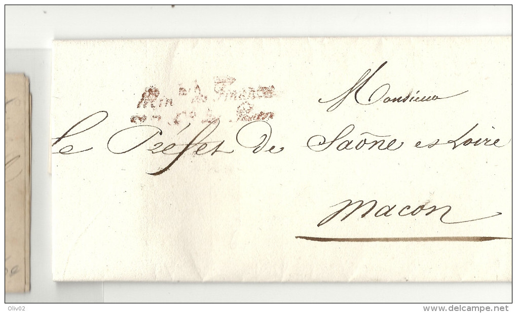 Cursive Du Ministre Des Finances. Pour Macon (Saone Et Loire). LAC De  1830. Nomination Du Directeur Des Postes à BUXY - 1801-1848: Precursors XIX