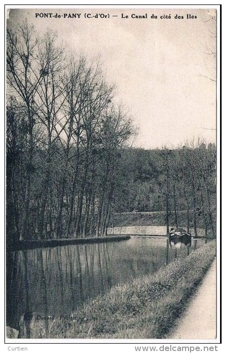 PONT De PANY .21. Le Canal Du Coté Des Iles .péniche . 1933. - Autres & Non Classés