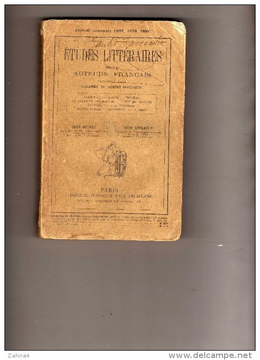 études Litéraires Sur Les Auteurs Français-corneille, Racine, Molière, La Fontaine, Bossuet, Mme De Sévigné, Voltaire... - 18+ Years Old