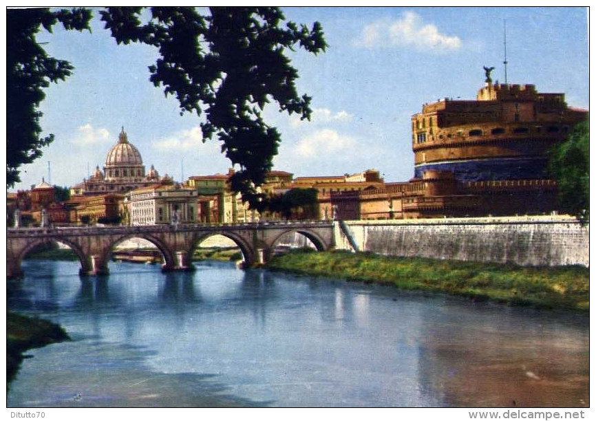 Roma - Ponte E Castel S.angelo - 241 - Formato Grande Viaggiata - Bruggen