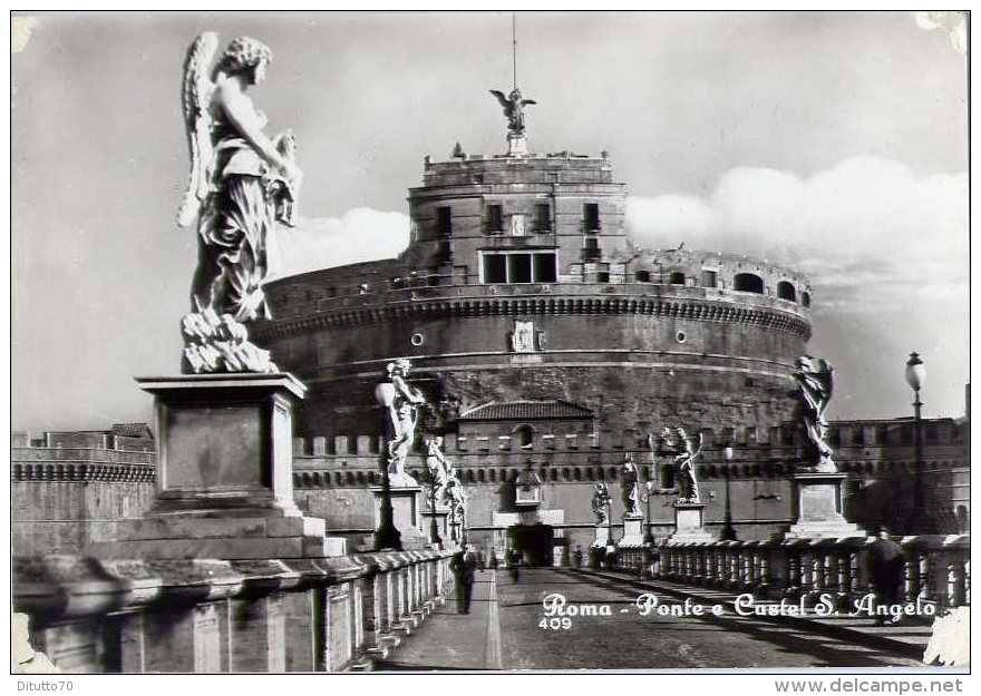 Roma - Ponte E Castel S.angelo - 409 - Formato Grande Non Viaggiata - Bridges