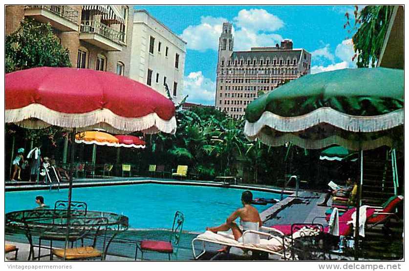 236609-Texas, San Antonio, Menger Hotel, Swimming Pool, Curteichcolor No 6C-K1441 - San Antonio