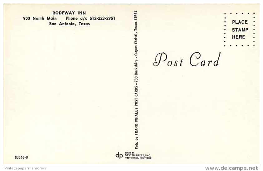 236617-Texas, San Antonio, Rodeway Inn, Dexter Press No 83365-B - San Antonio