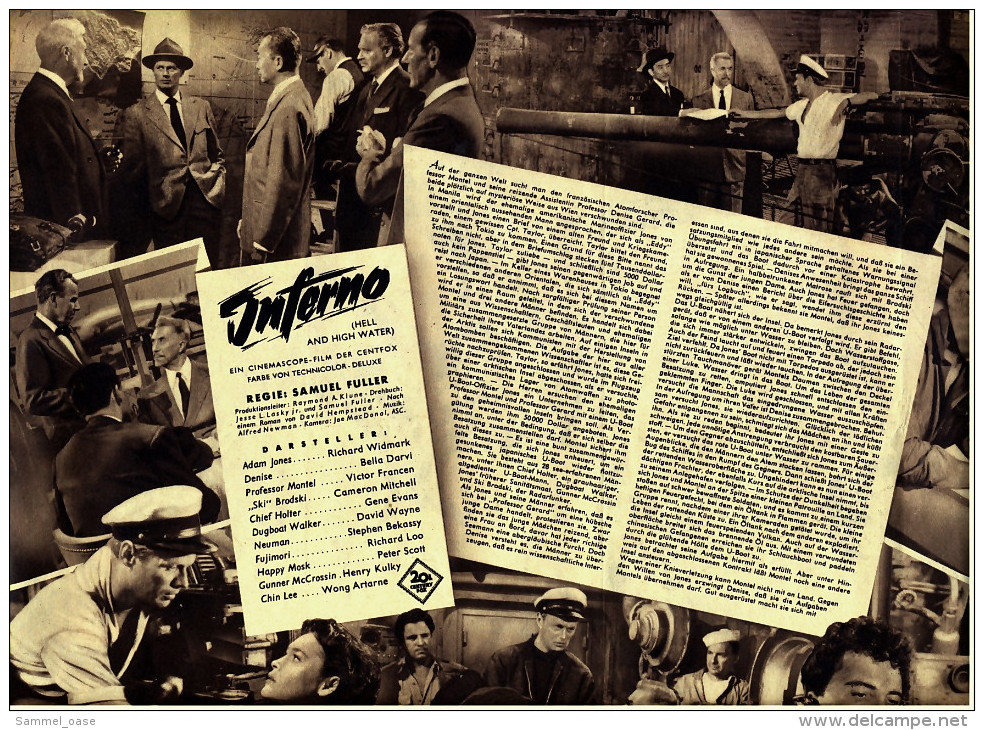 Illustrierte Film-Bühne  -  "Inferno" -  Mit Richard Widmark , Bella Darvi  -  Filmprogramm Nr. 2439 Von Ca. 1954 - Revistas