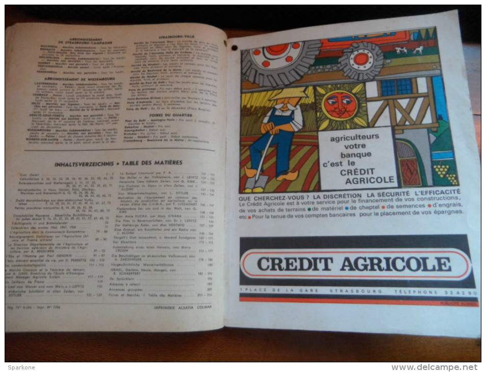 Almanach du Bas-Rhin Agricole de 1967